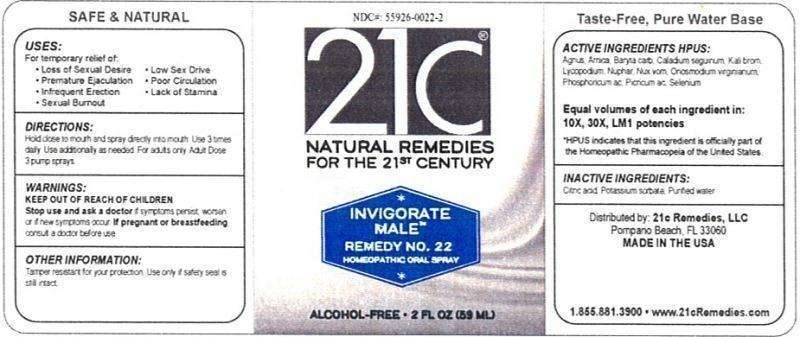 Invigorate Male Remedy No. 22